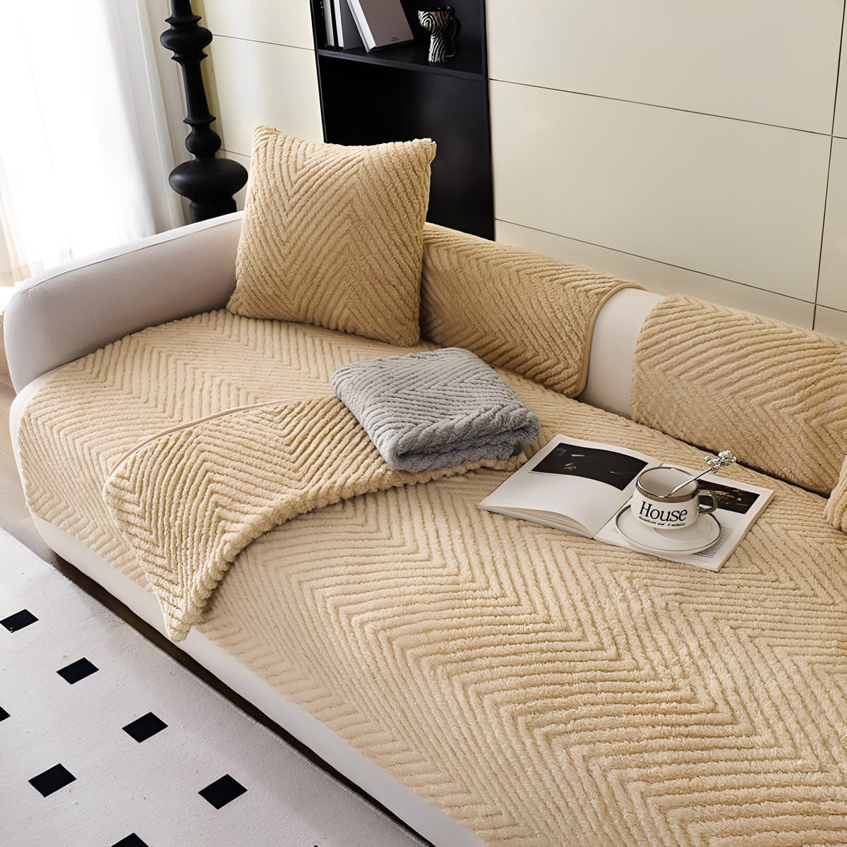 snuggrip - honden bankhoes antislip pluche - mivero