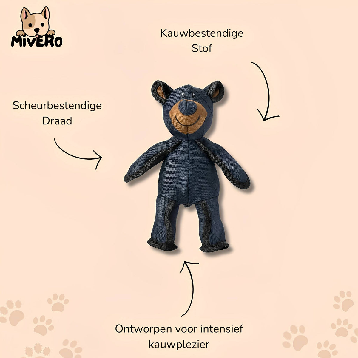 tuffsnugg - kauwbestendig knuffel speeltje - mivero