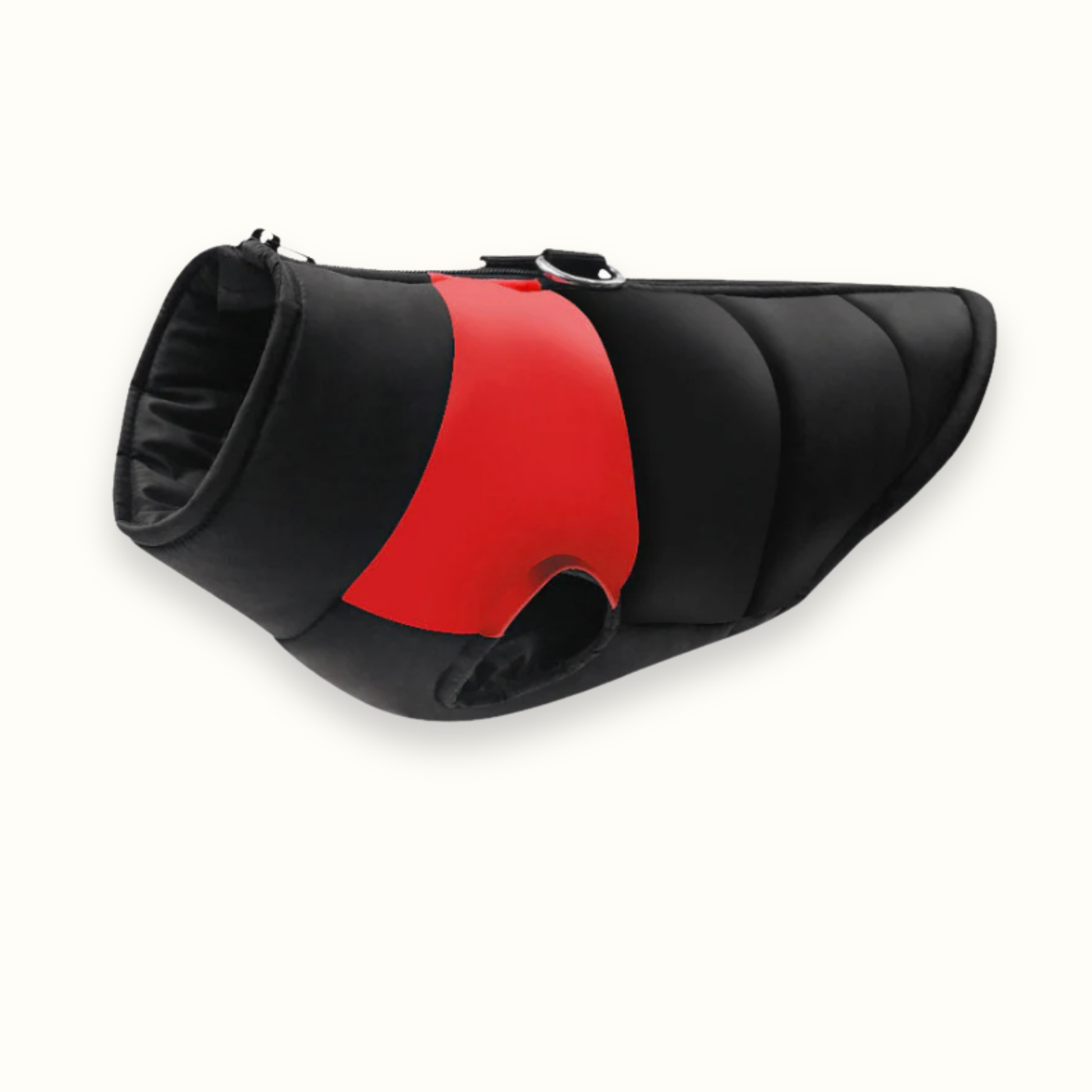 ComFura - Chaqueta para perros impermeable con cremallera y arnés