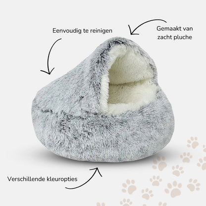 CozyCave - Cama para mascotas cálida y acogedora