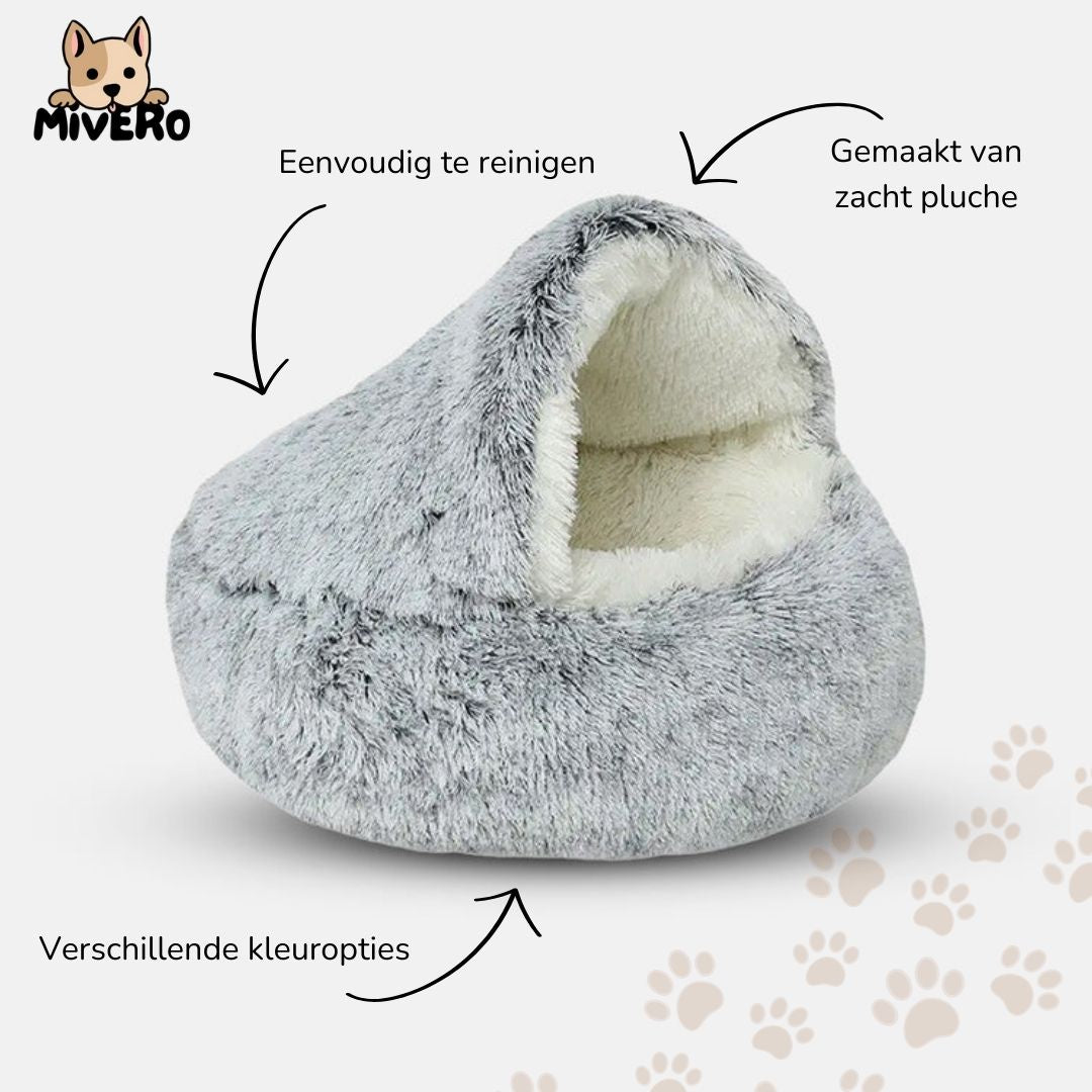 CozyCave - Cama para mascotas cálida y acogedora