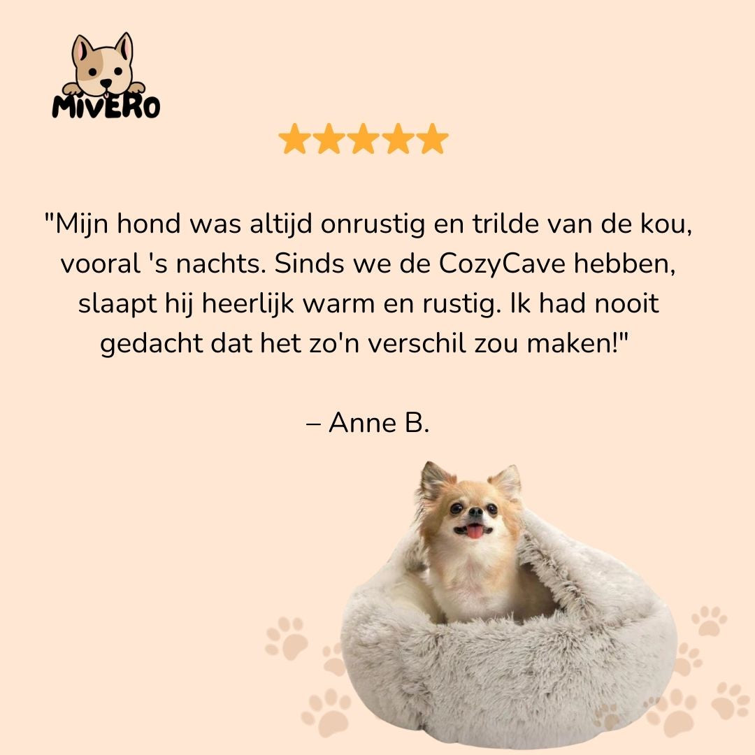 CozyCave - Cama para mascotas cálida y acogedora