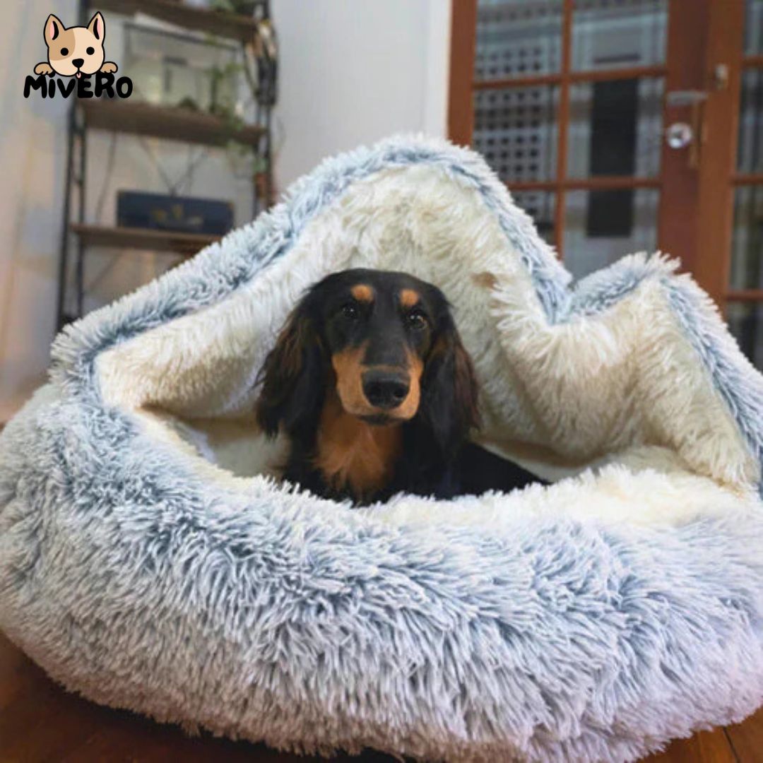 CozyCave - Cama para mascotas cálida y acogedora