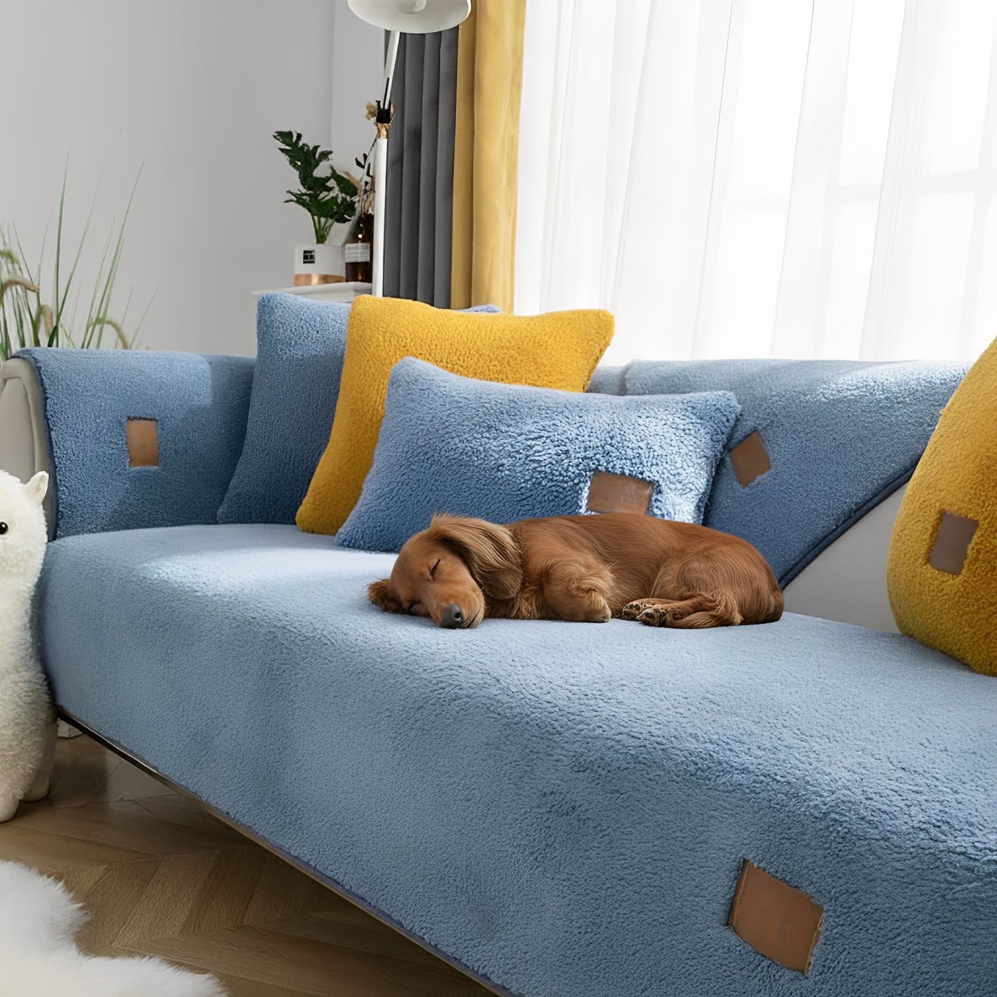 hushcover - fundas para perros impermeables de sherpa fleece