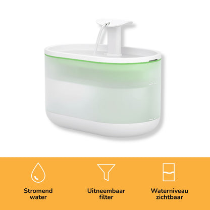 AquaFlow - Drinkfontein Kat met Kraantje en Filter - Mivero