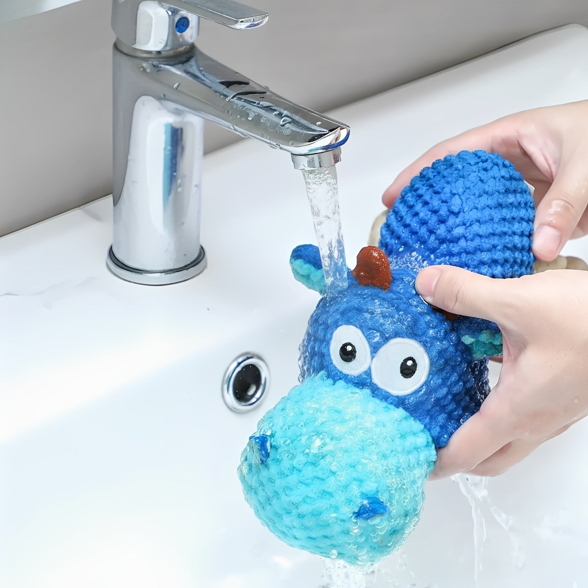 Barkalm - Hondenspeelgoed Pluche Nijlpaard met Pieper - Mivero