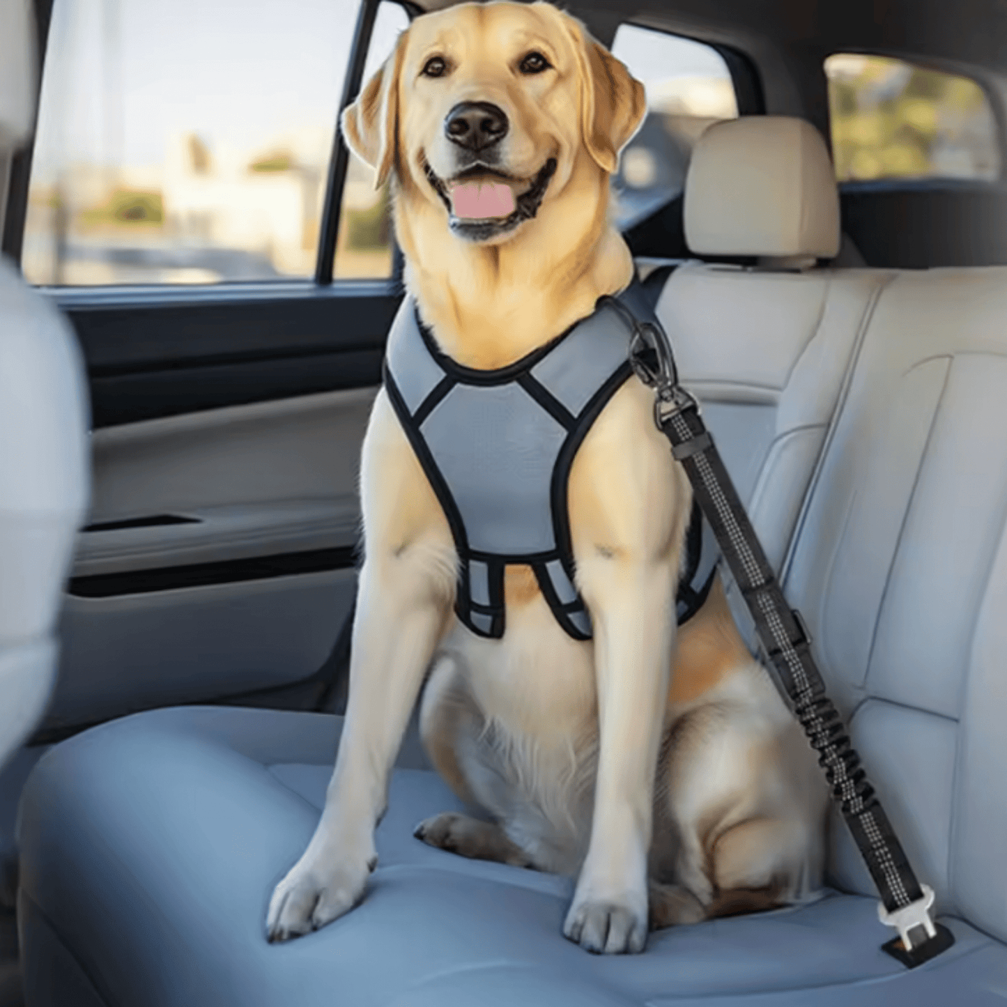 bufbelt - honden autogordel verstelbaar elastisch - mivero