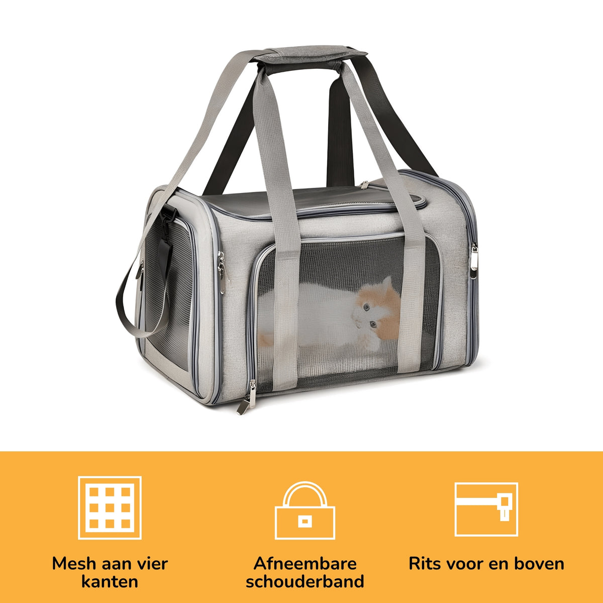CarryPaws - Draagtas Hond en Kat met Schouderband - Mivero