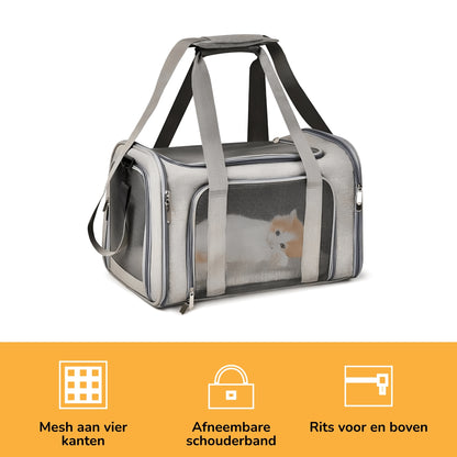CarryPaws - Draagtas Hond en Kat met Schouderband - Mivero