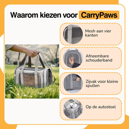 CarryPaws - Draagtas Hond en Kat met Schouderband - Mivero