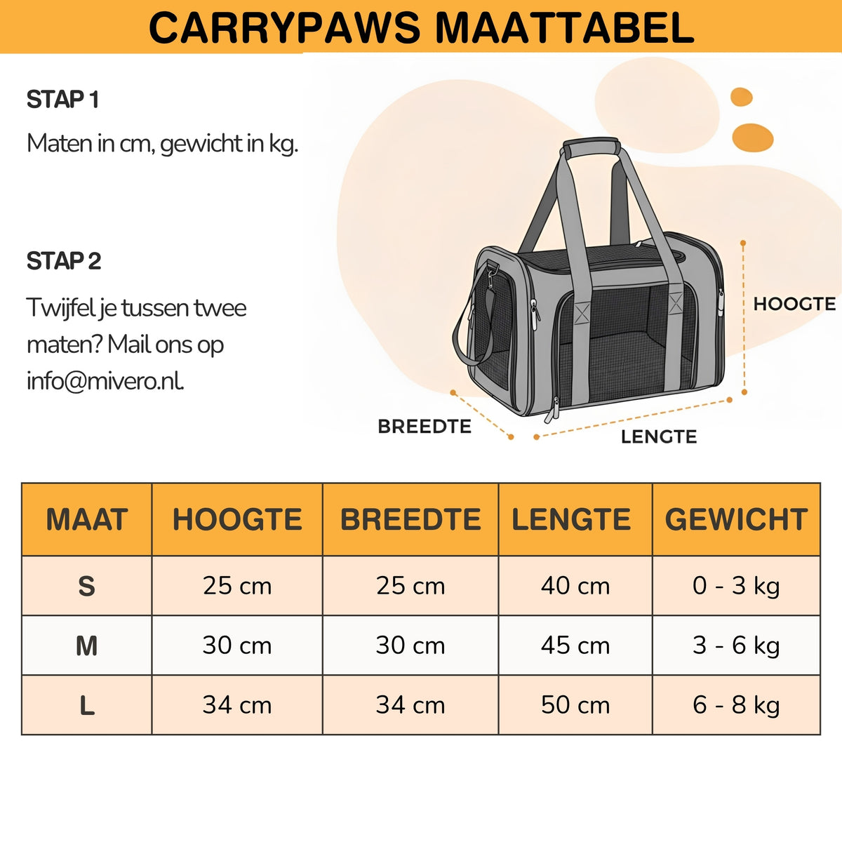 CarryPaws - Draagtas Hond en Kat met Schouderband - Mivero