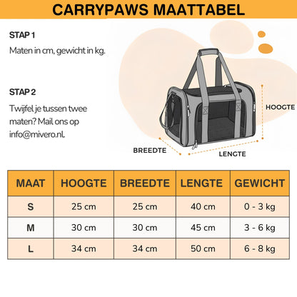 CarryPaws - Draagtas Hond en Kat met Schouderband - Mivero