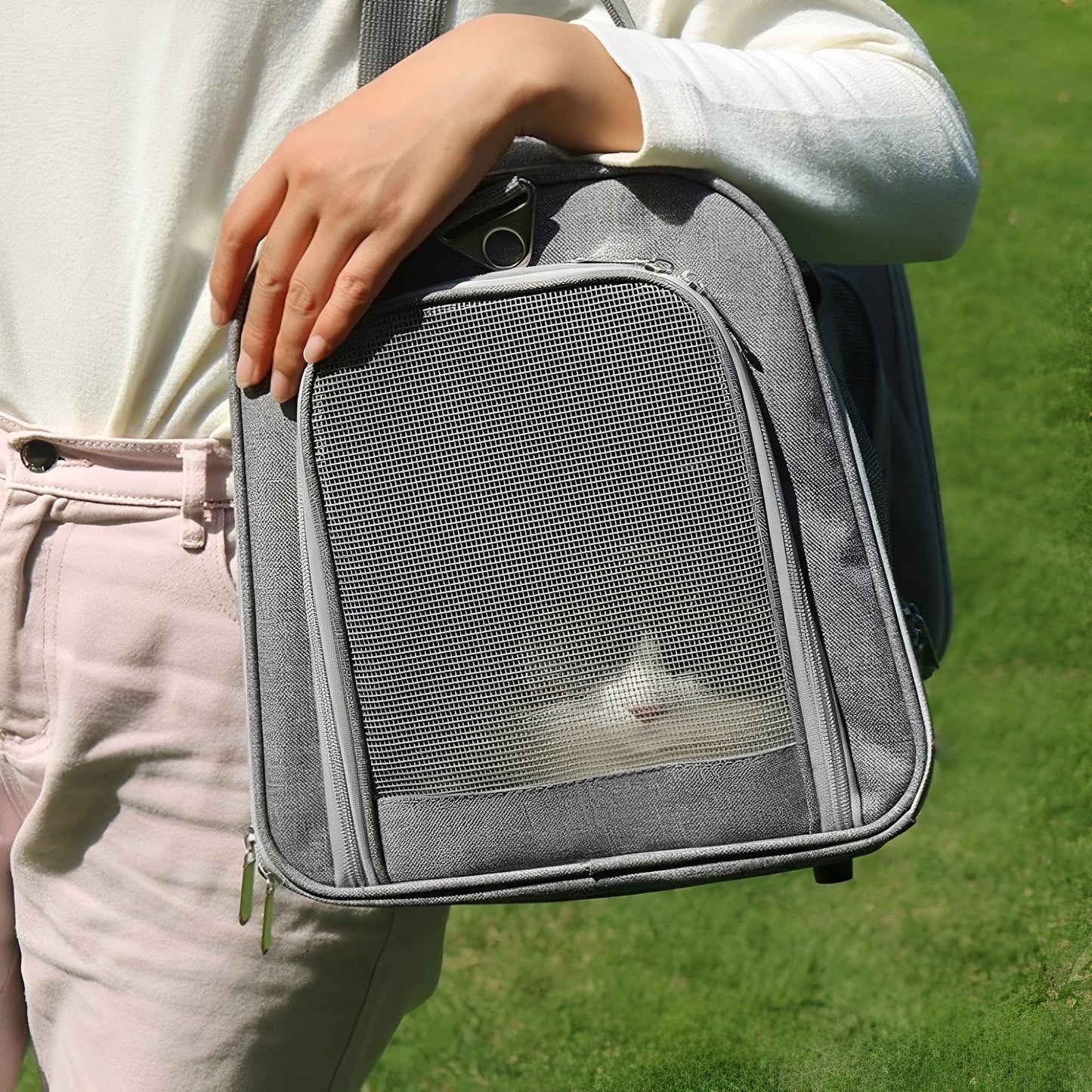 carrypaws - uitbreidbare rolkoffer draagtas - mivero