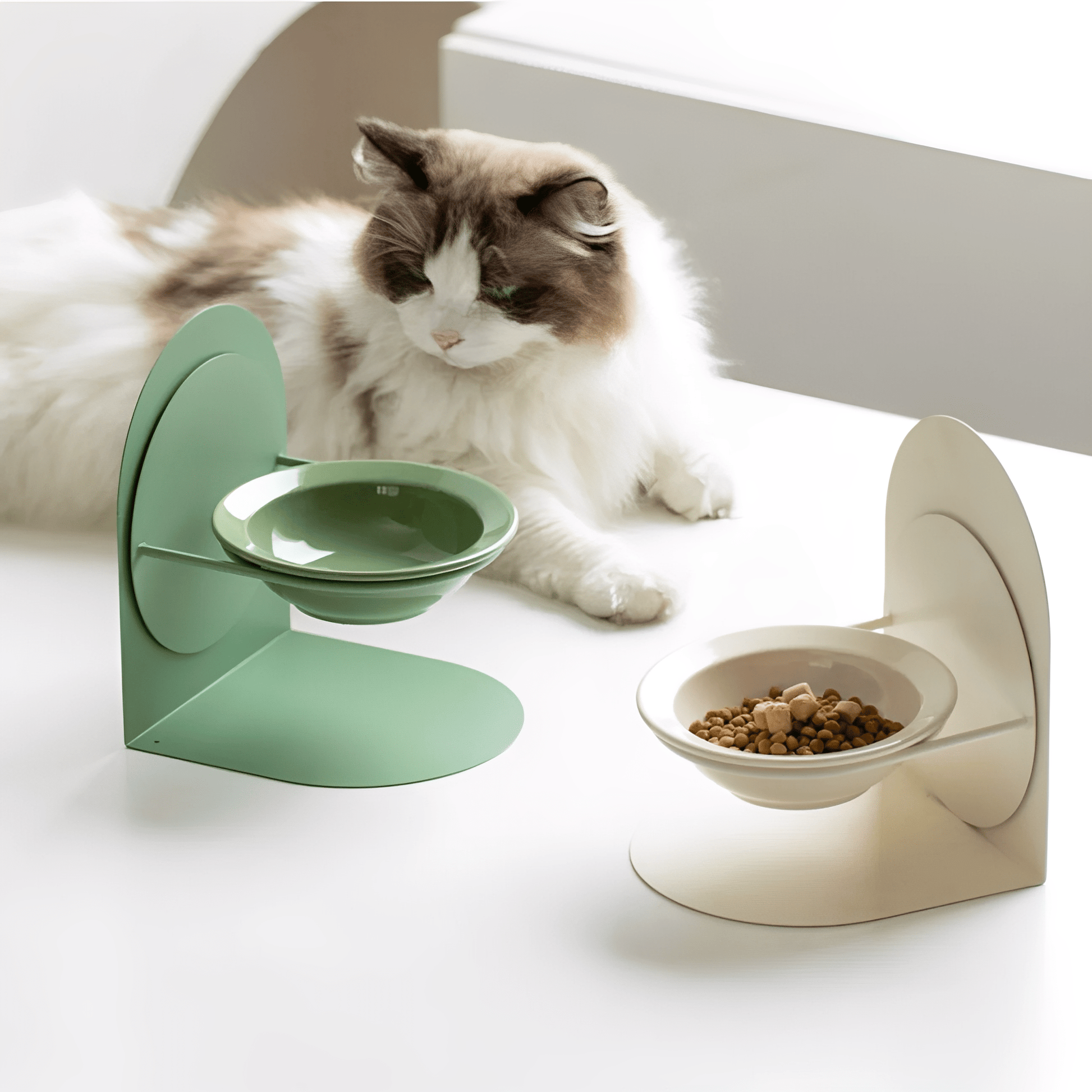 Cerakatt - Verhoogde Keramische Kattenvoerbak - Mivero