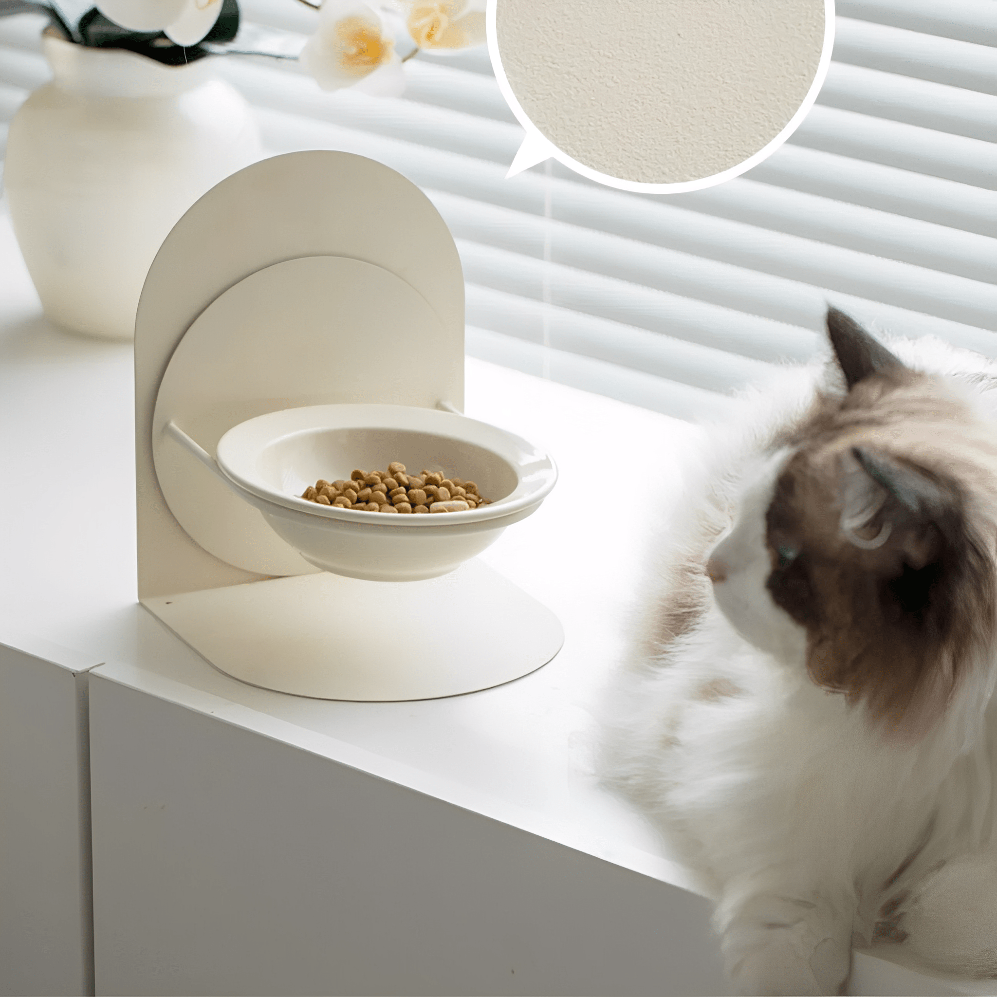 Cerakatt - Verhoogde Keramische Kattenvoerbak - Mivero