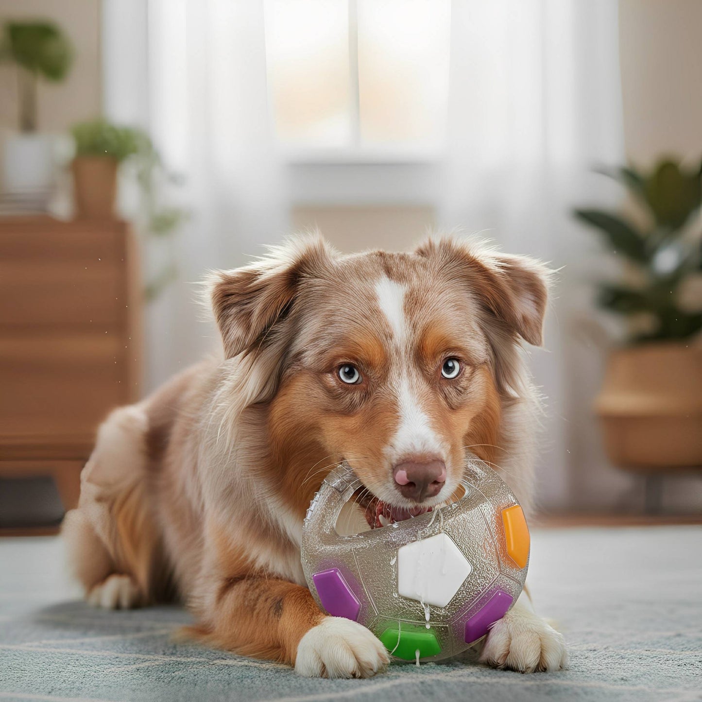 chewmate - honden speelbal anti stress met pieper - mivero