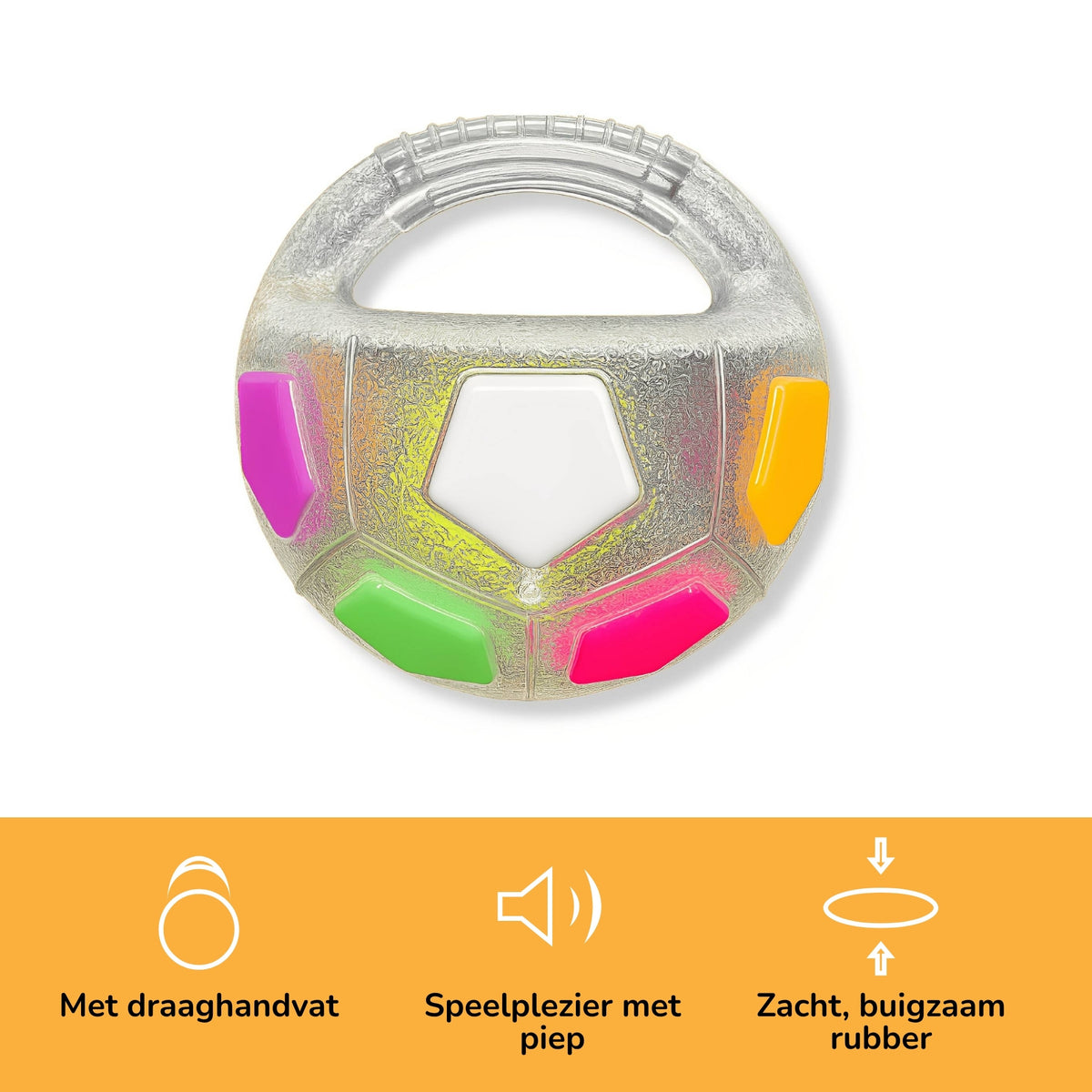 ChewMate - Honden Speelbal met Handvat en Pieper - Mivero