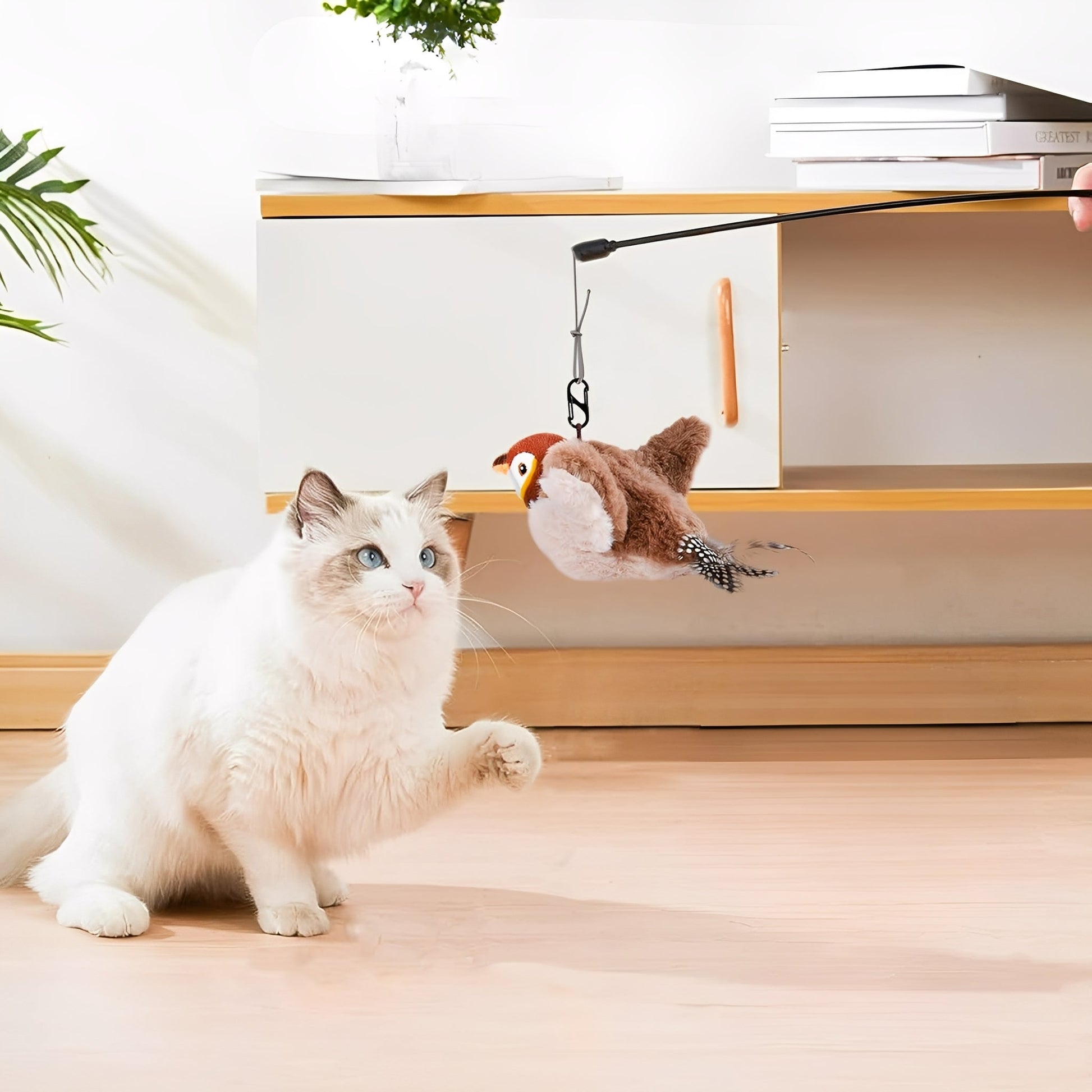 ChirpFly - Katten Speelgoed Interactieve Vogel 2.0 - Mivero