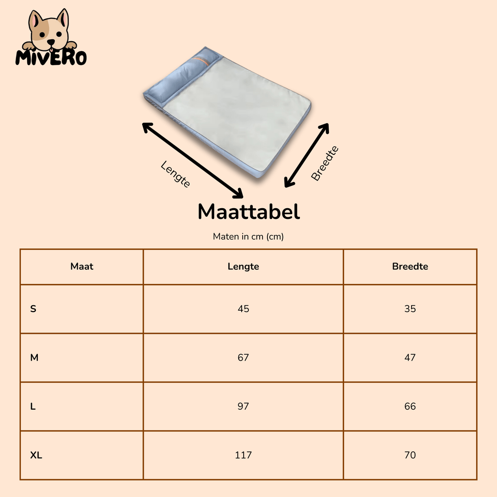 ComfiPaws - Orthopedisch Wasbaar Hondenbed - Mivero