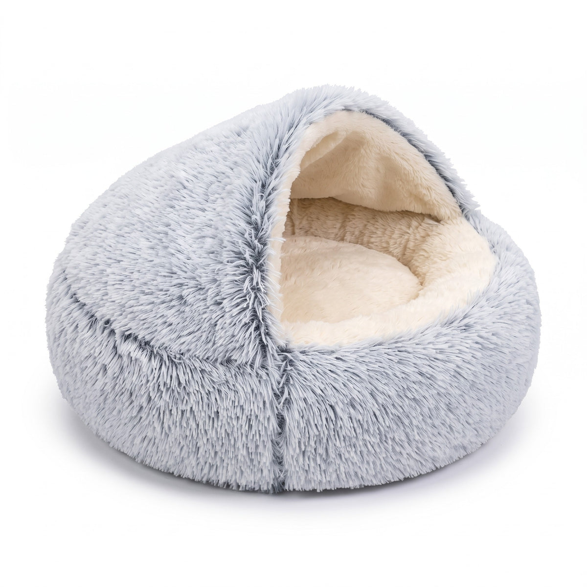 cozycave - fluffy hondenmand met dak - mivero