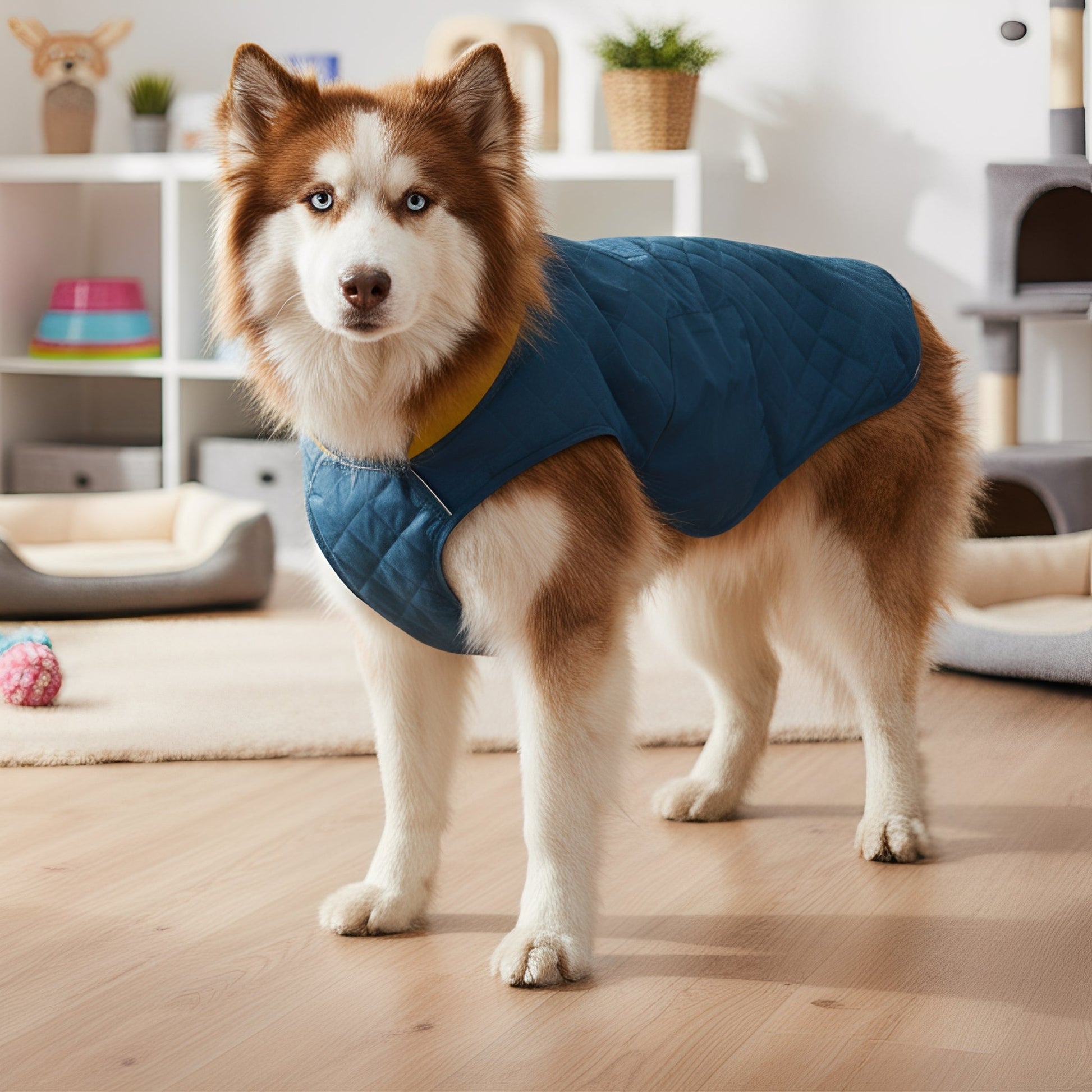 CozyShield - Hondenjas gewatteerd waterafstotend met riemopening - Mivero