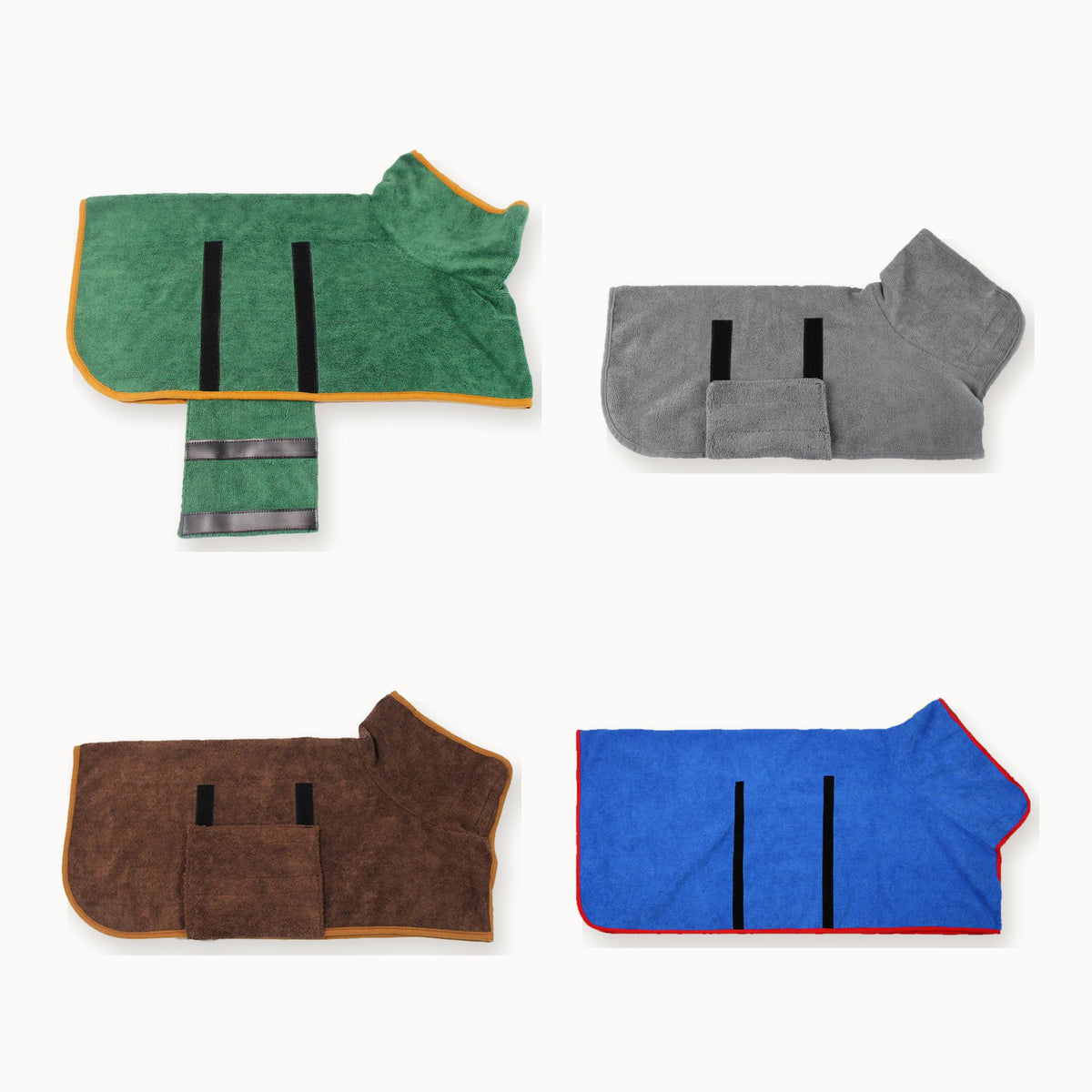 cuddlecoat - hondenbadjas van microvezel met klittenband - mivero