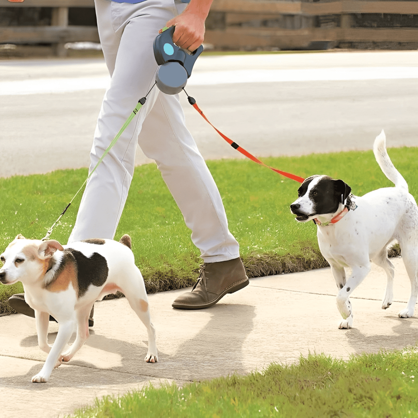 dualleash - nooit meer in de knoop met je hondenriem! - mivero