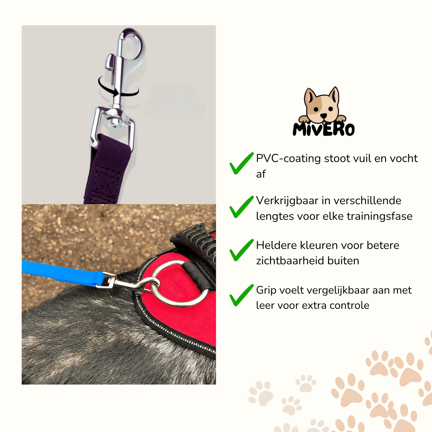 duratrail - waterafstotende trainings schleppleine - mivero