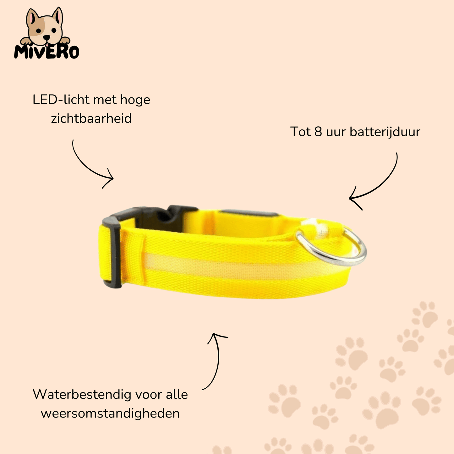 glowpup - oplaadbare led halsband - mivero