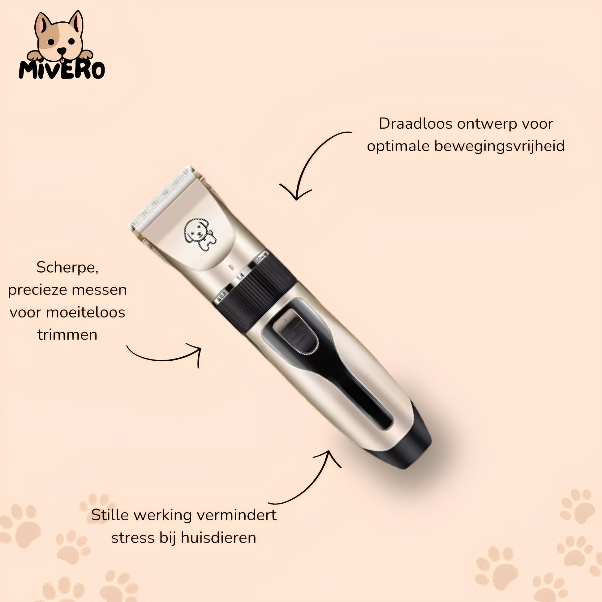 GroomZen - Stille Professionele Tondeuse - Mivero