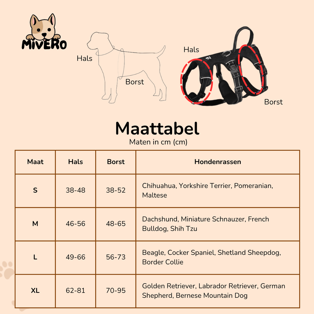 HarnessPro - Escapeproof Verstelbaar Hondentuig - Mivero