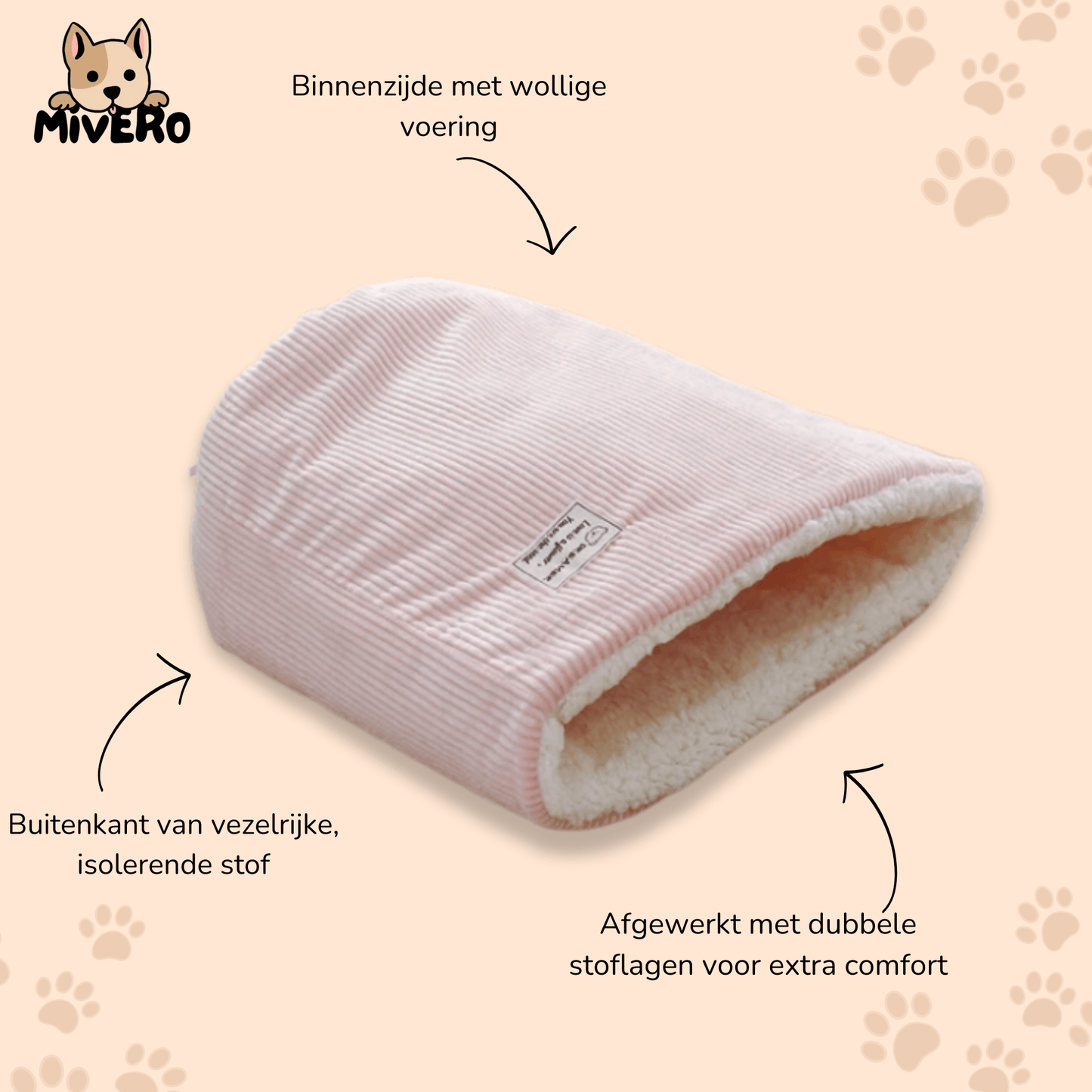 hibernest - knusse slaapzak kattenbed - mivero