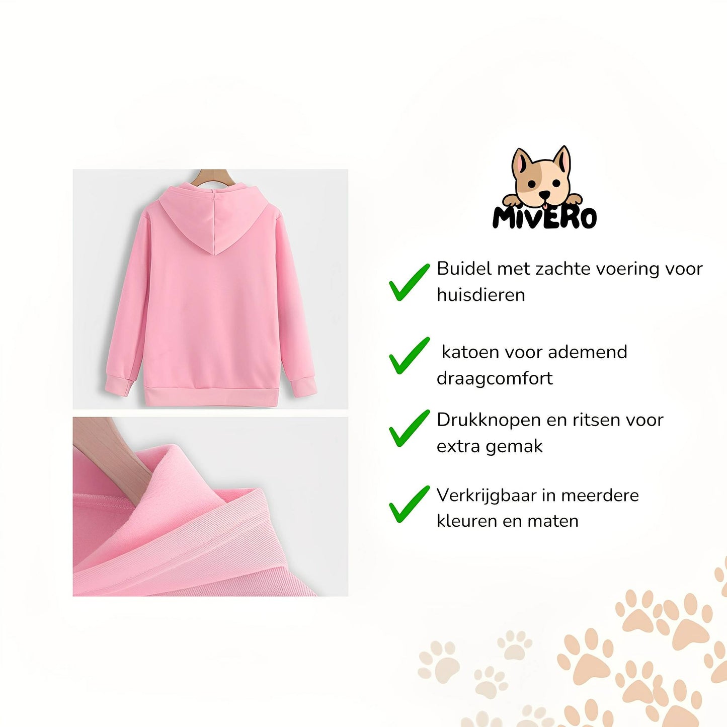 hugglet - katoenen buidel huisdiertrui - mivero