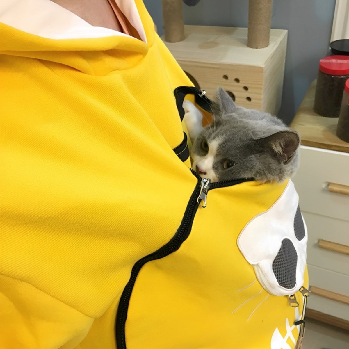 Hugglet - Hoodie met Buidel voor Huisdier - Mivero