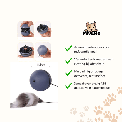 Huntio - Interactieve Muisvormige Kattenbal - Mivero