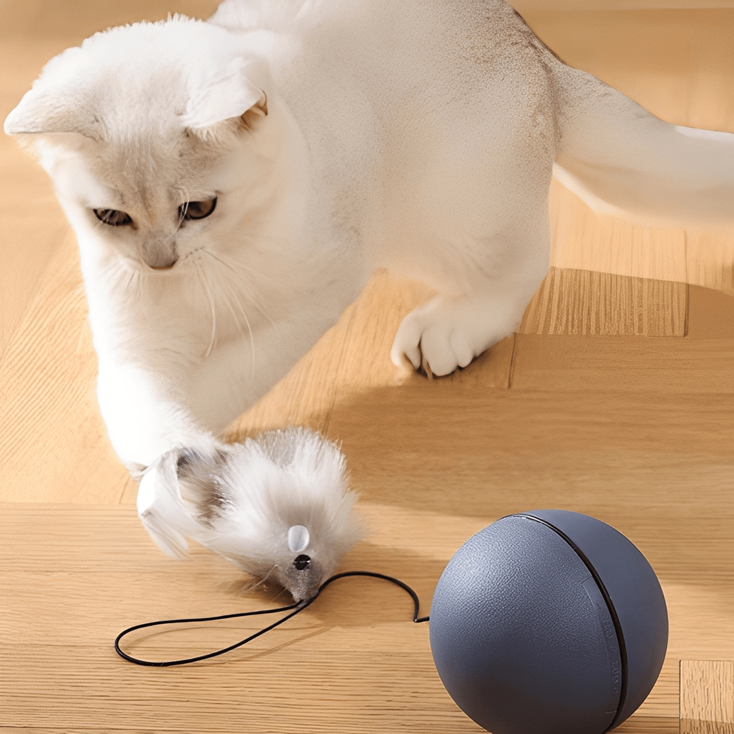 huntio - interactieve muisvormige kattenbal - mivero