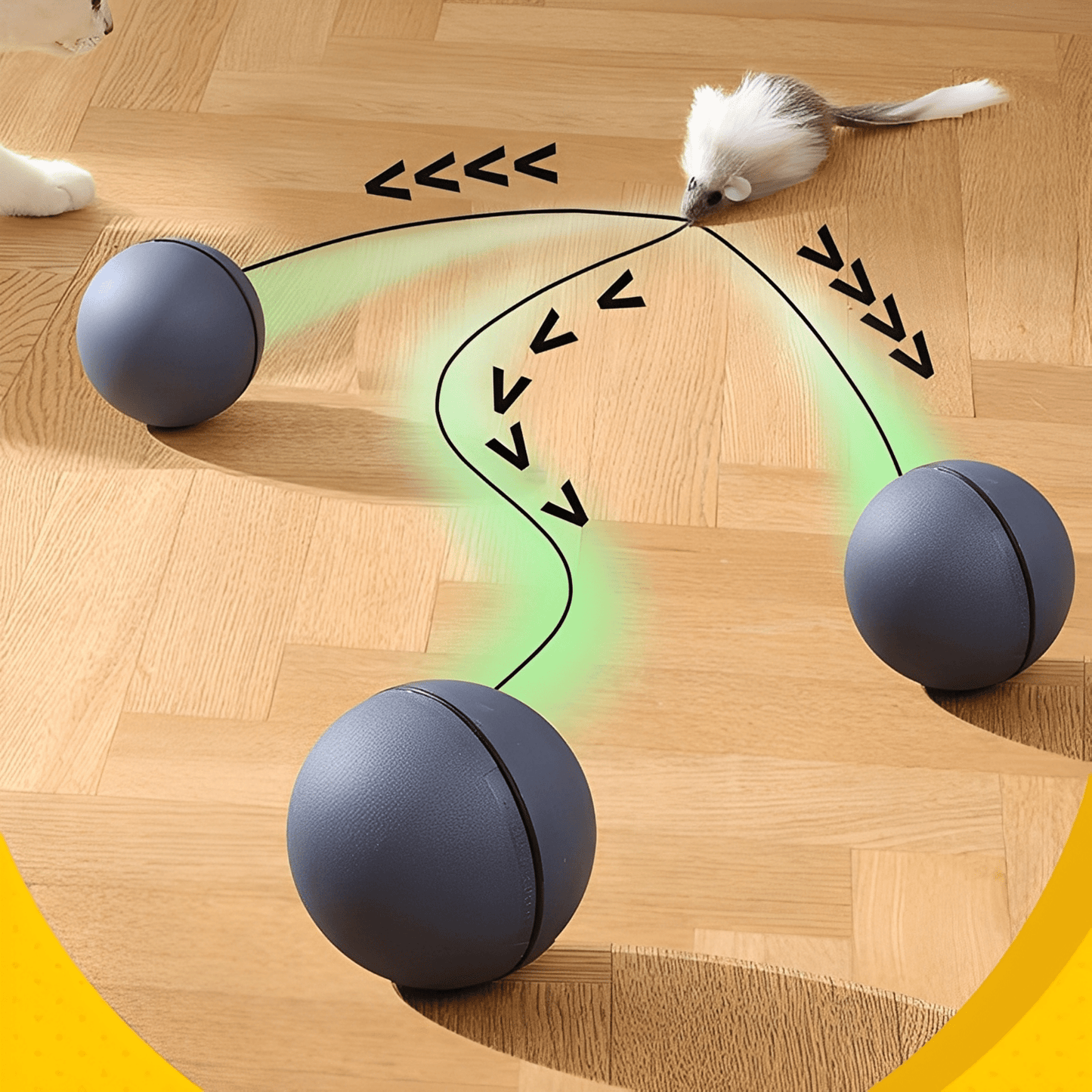 huntio - interactieve muisvormige kattenbal - mivero