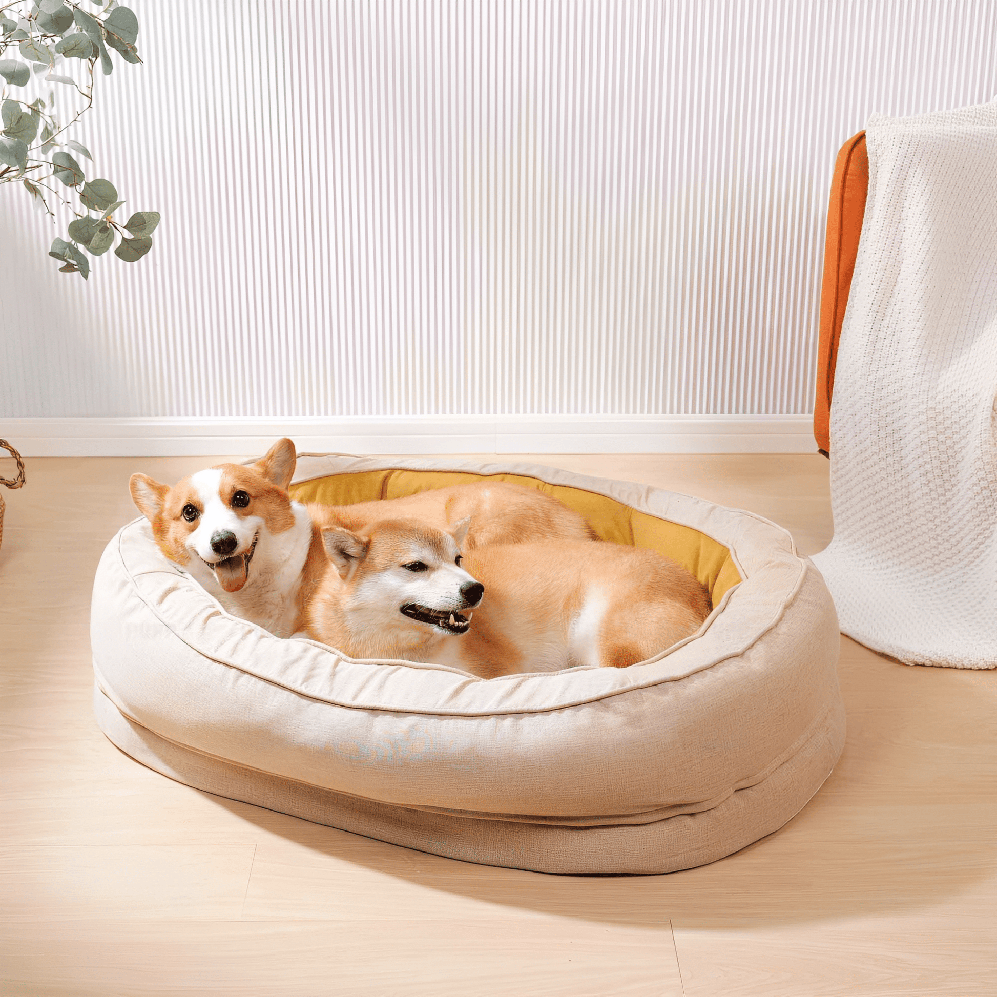 HushBed - Hondenbed Donut Orthopedisch Wasbaar - Mivero