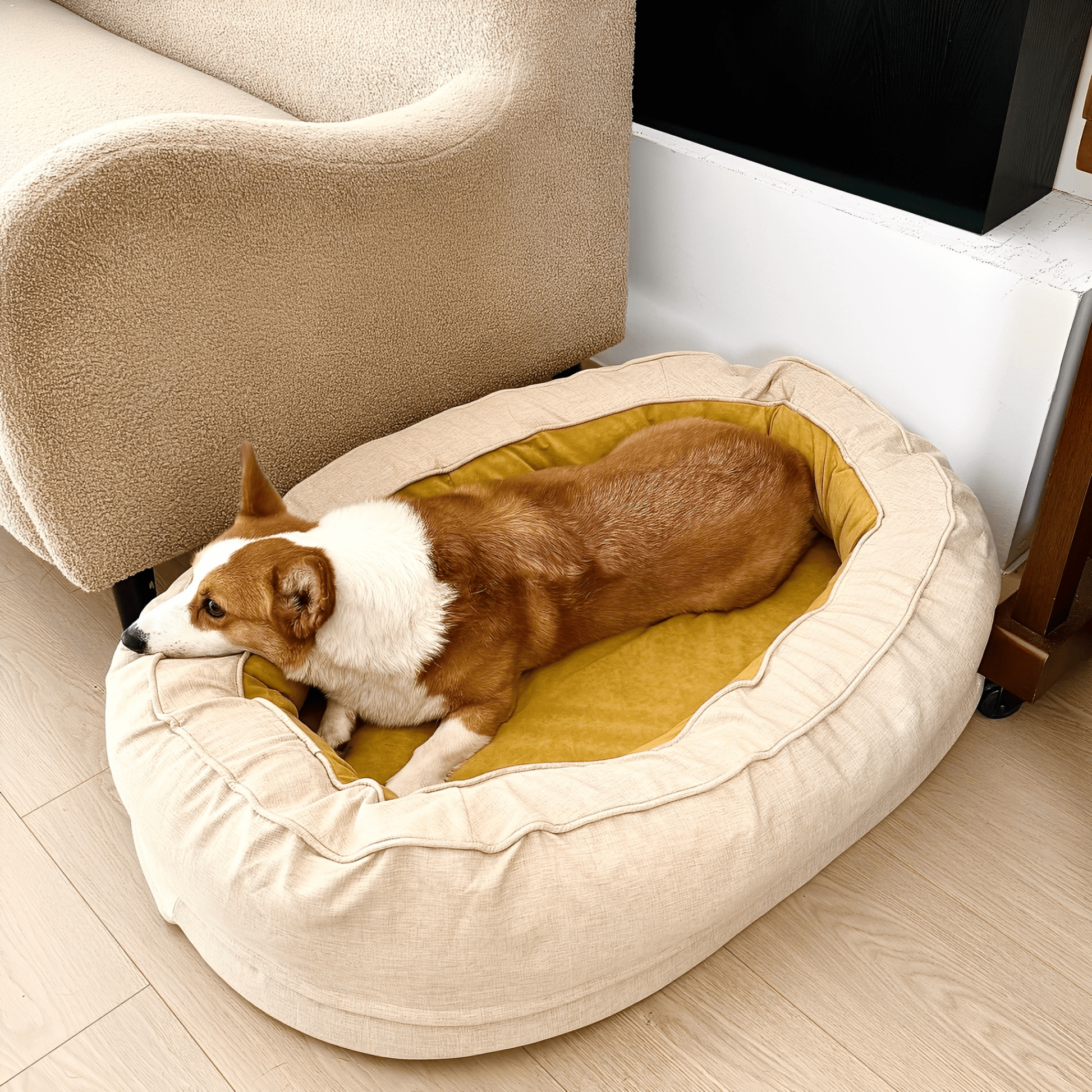 HushBed - Hondenbed Donut Orthopedisch Wasbaar - Mivero