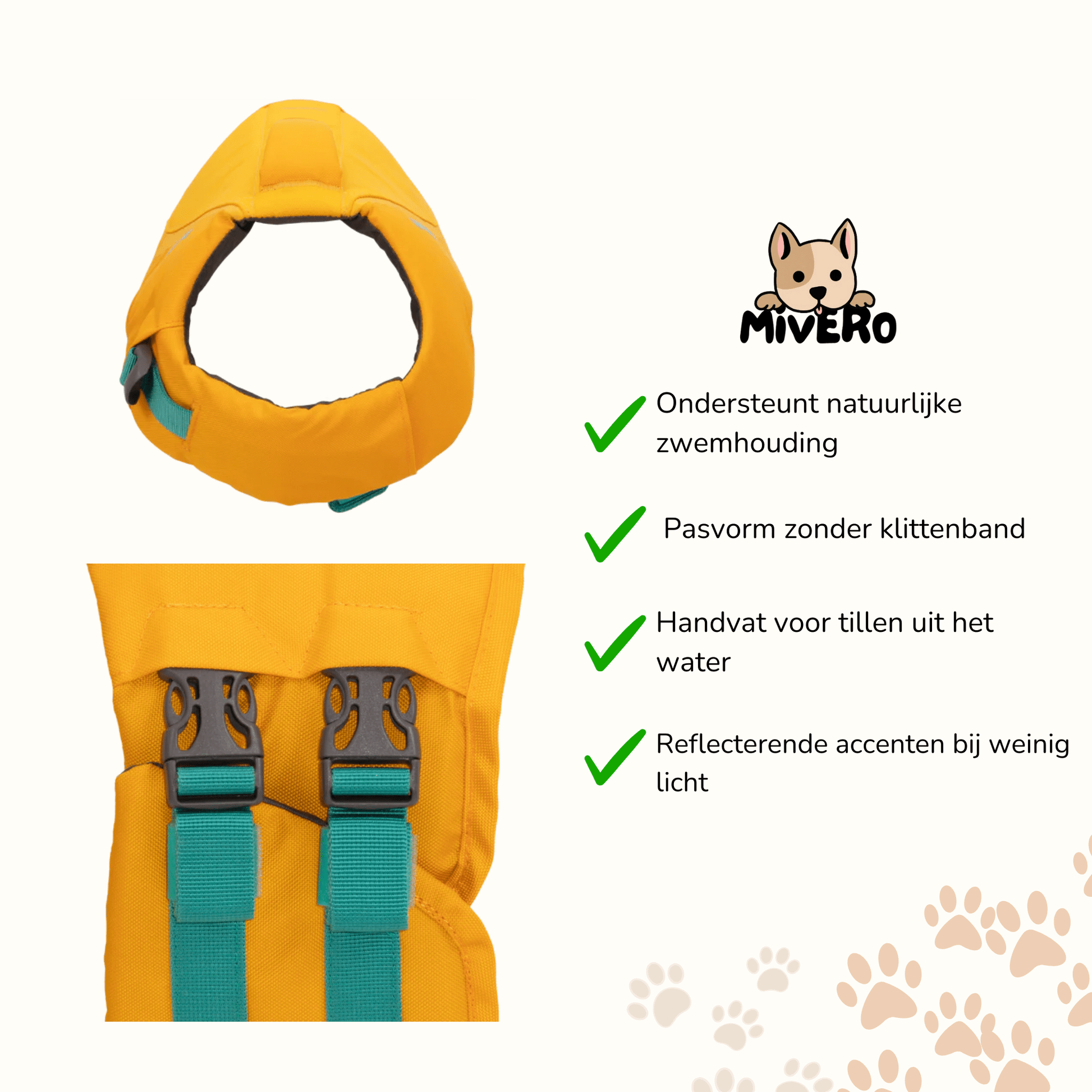 Hydrohound - Drijvend Reflecterend Hondenzwemvest - Mivero