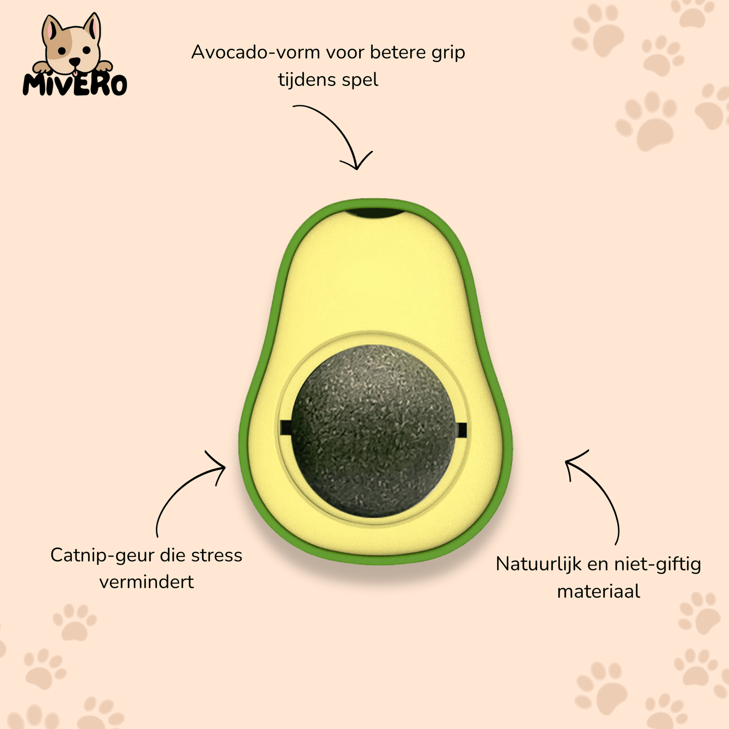 kittycado - natuurlijke kalmerende kauwspeeltje - mivero