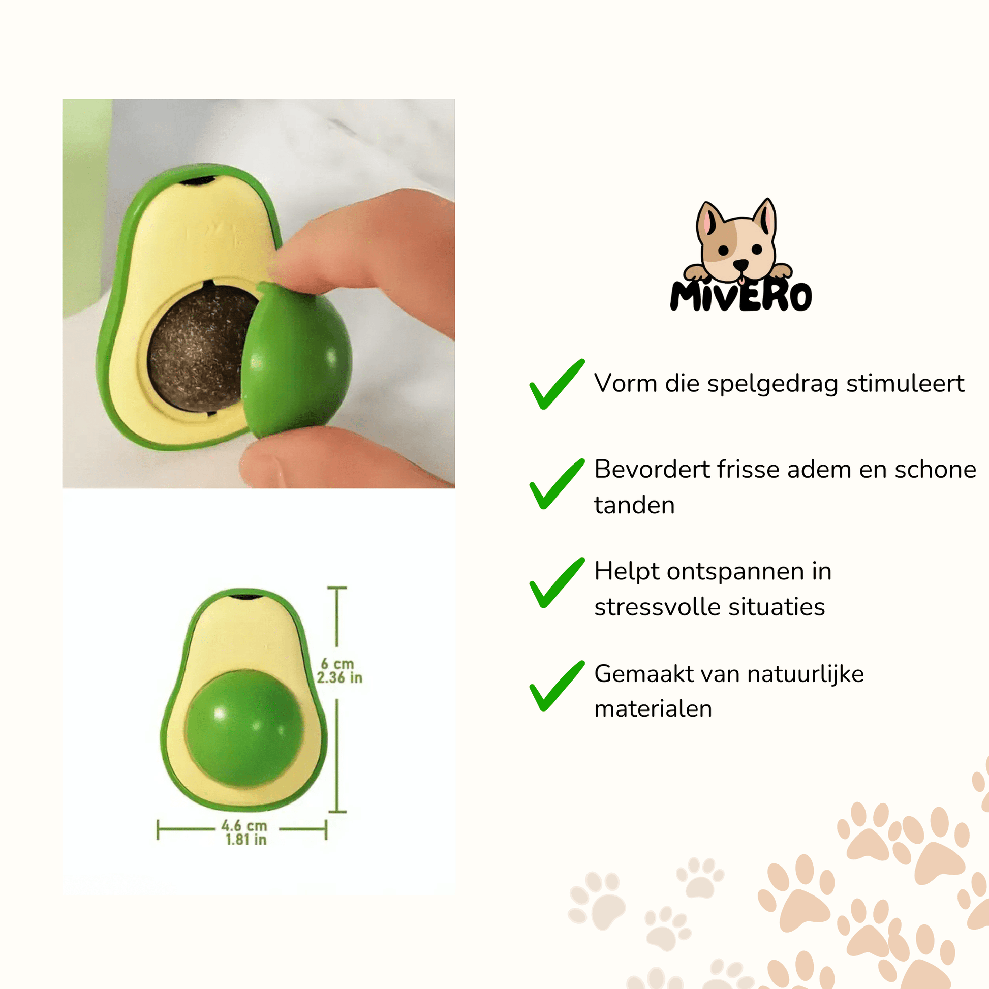 Kittycado - Natuurlijke Kalmerende Kauwspeeltje - Mivero