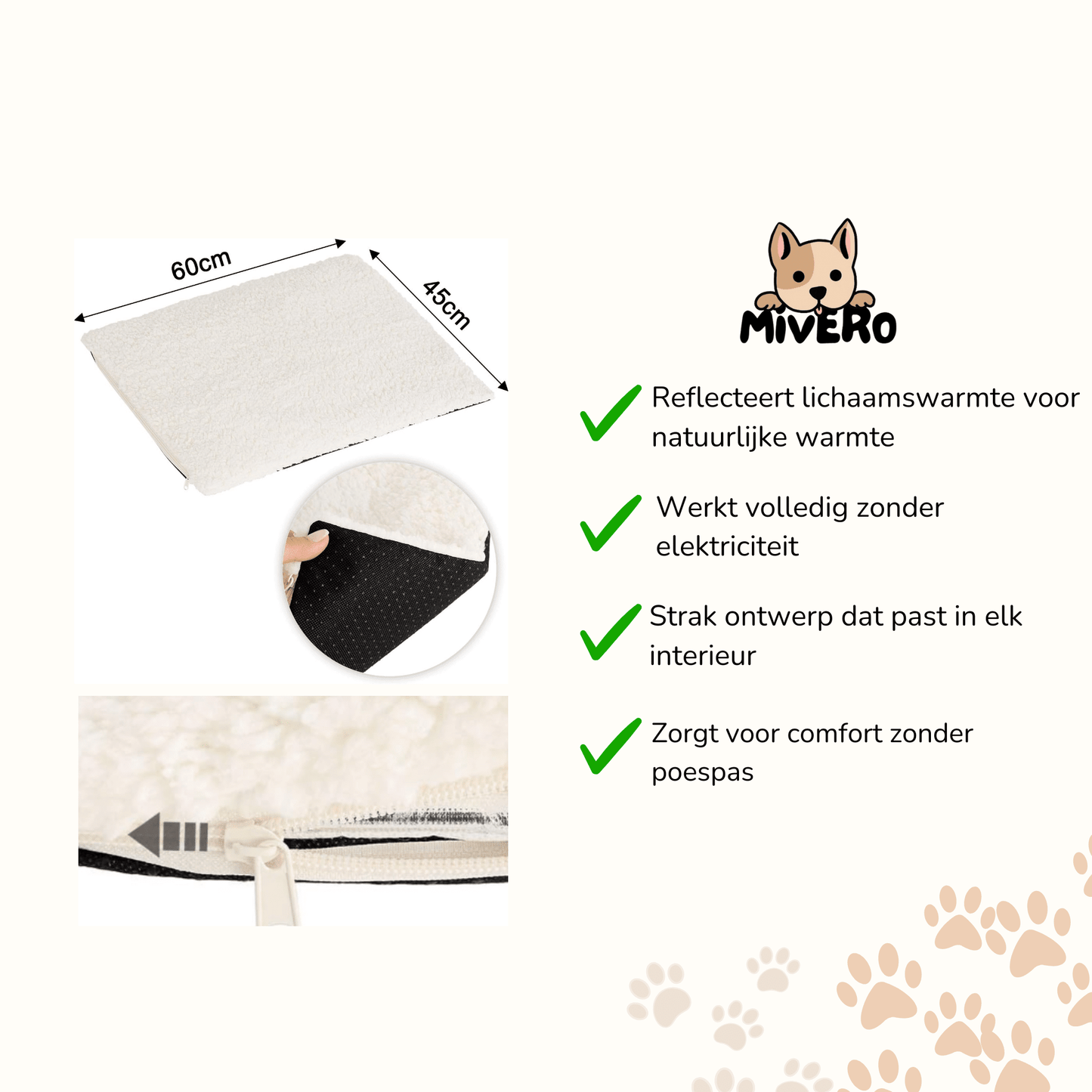 kozyra - warmtemat honden & katten zelfverwarmend - mivero