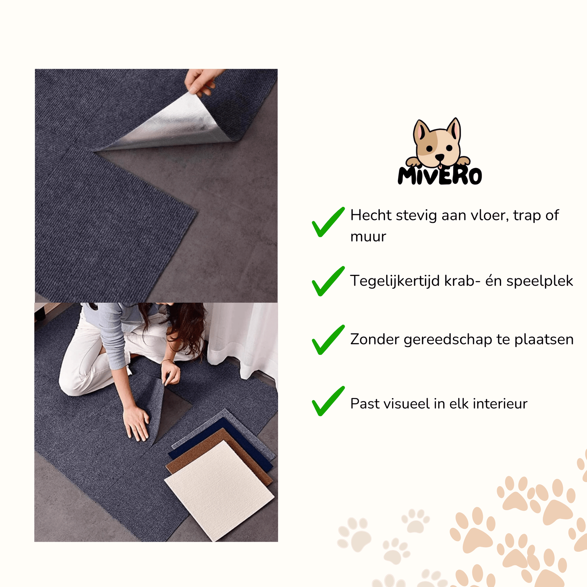 Krabix - Zelfklevende Antislip Krabmat - Mivero