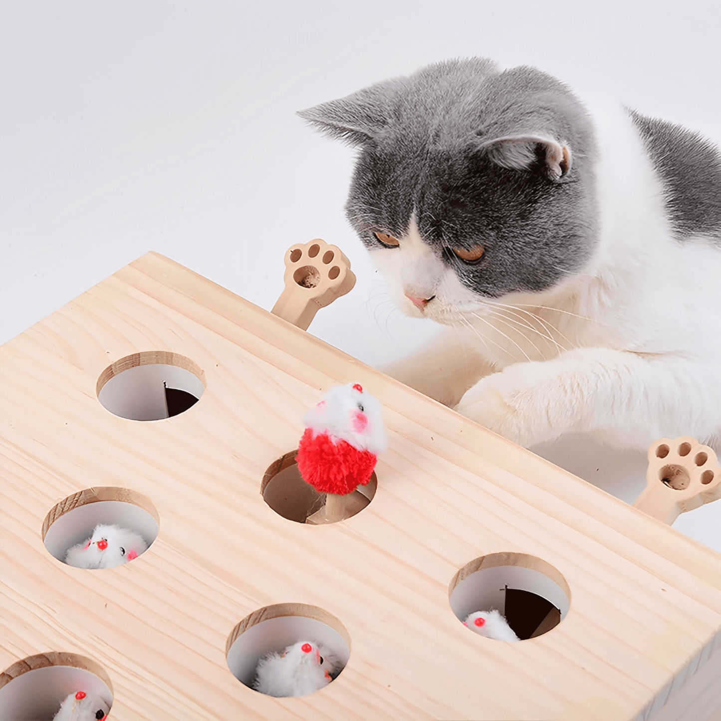 molehunt - houten whack - a - mole kattenspeelgoed - mivero