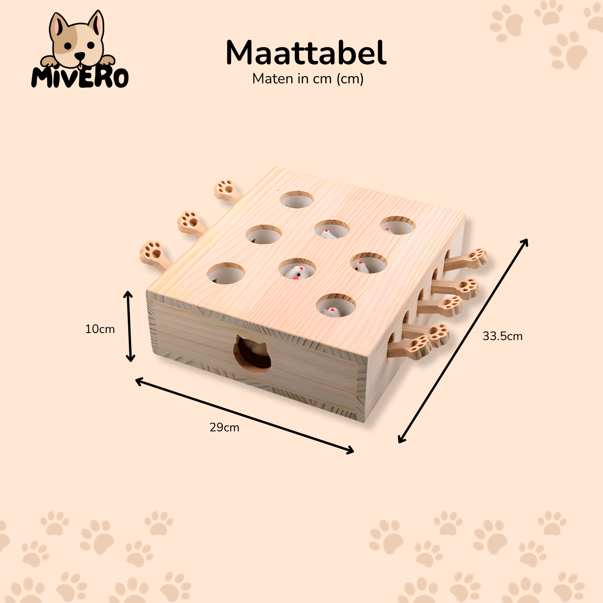 MoleHunt - Houten Whack - A - Mole KattenSpeelgoed - Mivero