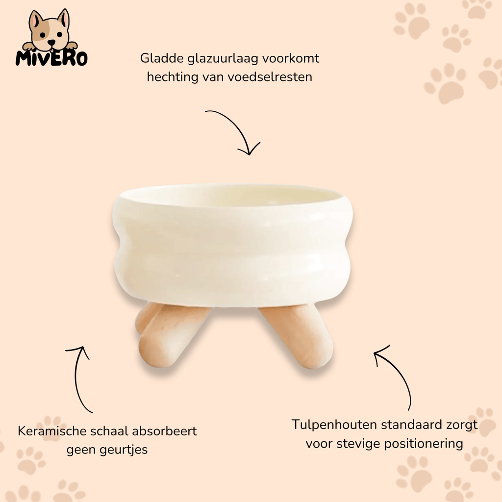 Nestle - Keramische Verhoogde Voerbak - Mivero