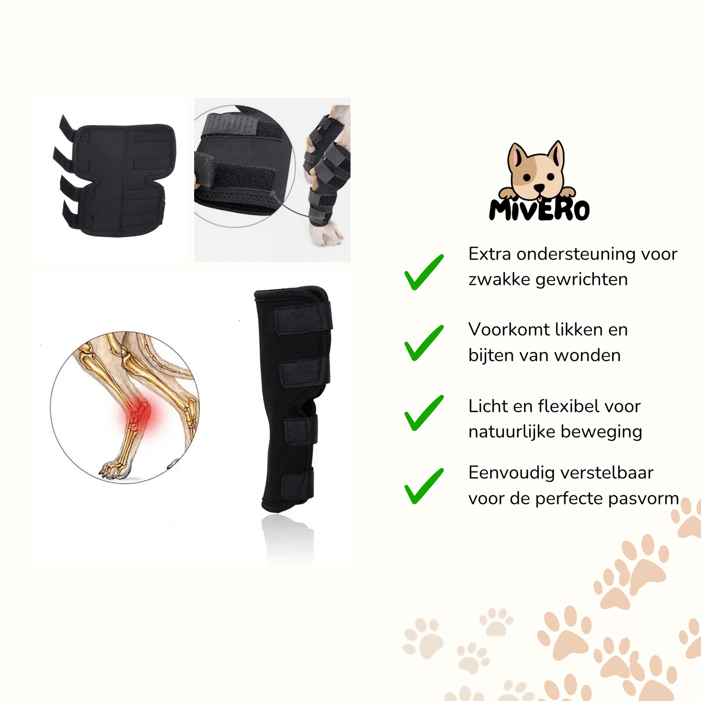 pawbrace - orthopedische honden pootbrace - mivero