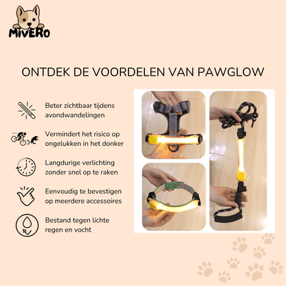PawGlow - LED Veiligheids Hondenlamp - Mivero