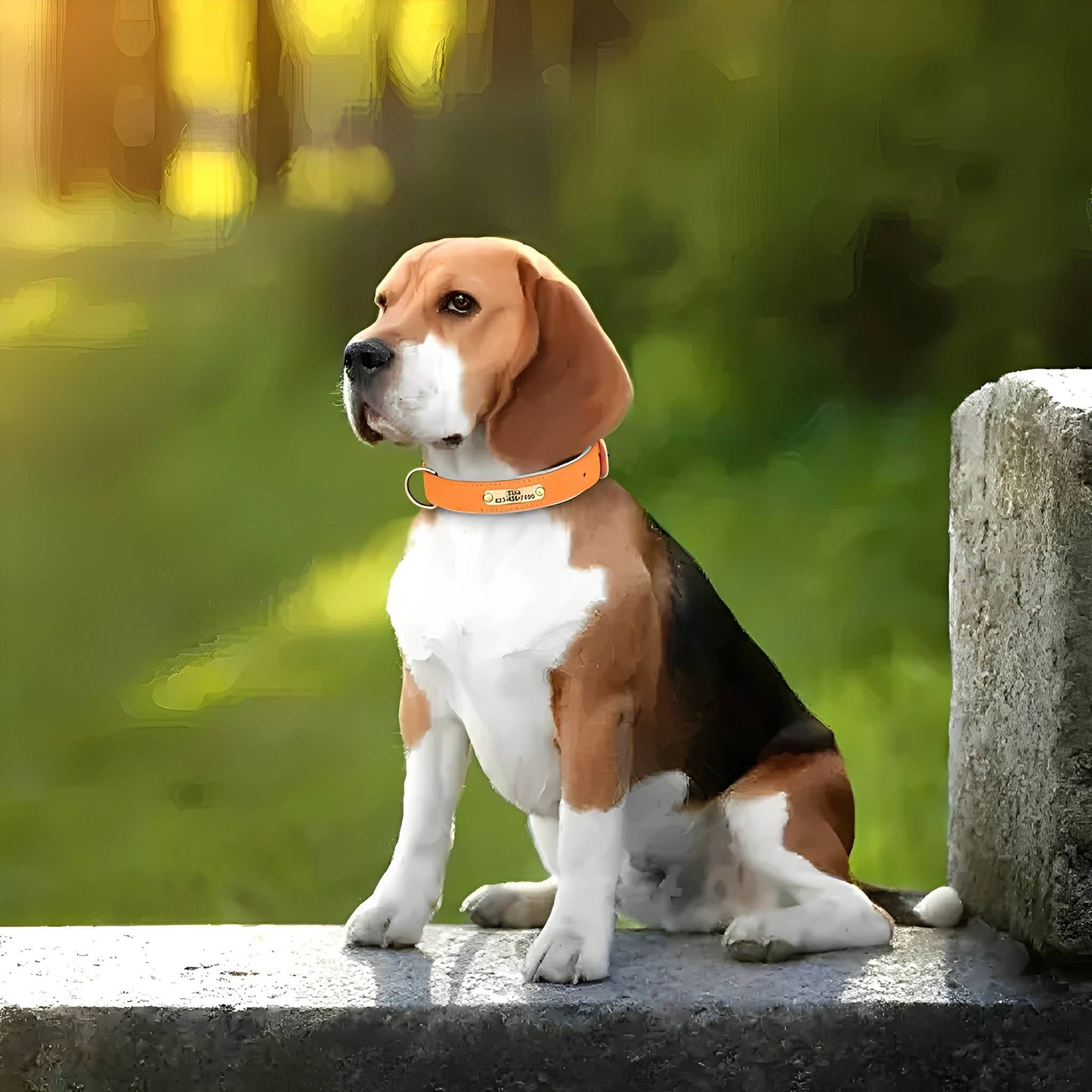 pawid - gegraveerde leren hondenhalsband - mivero